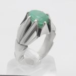 انگشتر زمرد زامبی الماس تراش نقره مردانه الیاس - Image 4