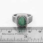 انگشتر زمرد هندی الماس تراش نقره مردانه باقر - Image 3