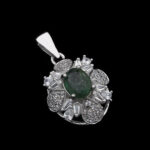 گردنبند زمرد زامبیا الماس تراش نقره زنانه طرح فریبا - Image 4