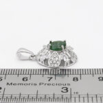 گردنبند زمرد زامبیا الماس تراش نقره زنانه طرح فریبا - Image 2