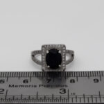 نیم ست یاقوت کبود الماس تراش نقره زنانه طرح عابده - Image 2