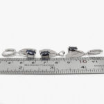 نیم ست یاقوت کبود الماس تراش نقره زنانه طرح عارفه - Image 2