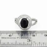 نیم ست یاقوت کبود الماس تراش نقره زنانه طرح عاطفه - Image 3