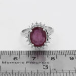 نیم ست یاقوت سرخ الماس تراش نقره زنانه طرح دلیله - Image 2