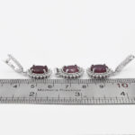 نیم ست یاقوت سرخ الماس تراش نقره زنانه طرح دلیله - Image 3