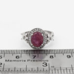 نیم ست یاقوت سرخ الماس تراش نقره زنانه طرح دنا - Image 3