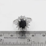 نیم ست یاقوت کبود الماس تراش نقره زنانه طرح دیارا - Image 2