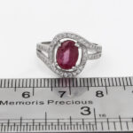 نیم ست یاقوت سرخ الماس تراش نقره زنانه طرح گیتی - Image 3