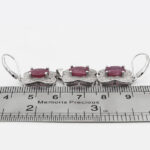 نیم ست یاقوت سرخ الماس تراش نقره زنانه طرح گیسو - Image 2