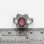 نیم ست یاقوت سرخ الماس تراش نقره زنانه طرح گیسو - Image 3