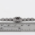 دستبند گارنت الماس تراش نقره زنانه طرح غزال - Image 2