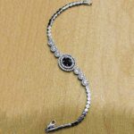 دستبند گارنت الماس تراش نقره زنانه طرح غزال - Image 3