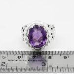 انگشتر آمیتیست الماس تراش نقره مردانه طرح شهراد - Image 3