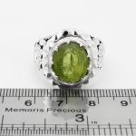 انگشتر فاخر دست ساز زبرجد الماس تراش نقره مردانه طرح شهداد - Image 2