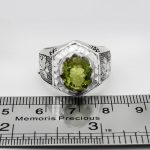 انگشتر فاخر دست ساز زبرجد الماس تراش نقره مردانه طرح شهرام - Image 3