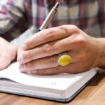 انگشتر شرف الشمس نقره مردانه طرح آمدم ای شاه+ حکاکی - Image 3