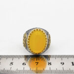 انگشتر شرف الشمس نقره مردانه طرح آمدم ای شاه+ حکاکی - Image 4