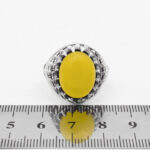 انگشتر شرف الشمس نقره مردانه طرح ضریح + حکاکی - Image 4