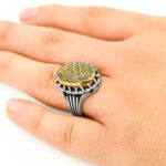 انگشتر حدید صینی نقره مردانه طرح سوره حمد - Image 3