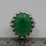 انگشتر یشم نقره مردانه طرح هاتف - Image 2