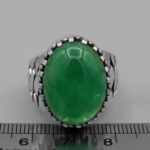 انگشتر یشم نقره مردانه طرح ونداد - Image 2