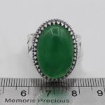 انگشتر یشم نقره مردانه طرح آرتان - Image 3