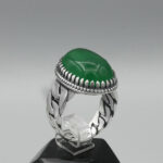 انگشتر یشم نقره مردانه طرح آرتان - Image 2