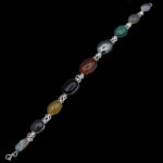 دستبند چند نگین نقره دست ساز زنانه و مردانه طرح زوشا