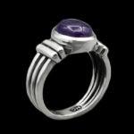 انگشتر آمیتیست نقره مردانه طرح ارشا - Image 5