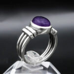 انگشتر آمیتیست نقره مردانه طرح ارشا - Image 4