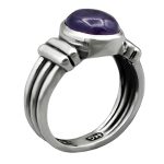 انگشتر آمیتیست نقره مردانه طرح ارشا