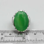 انگشتر عقیق سبز نقره مردانه طرح ماهان + حکاکی سوره یاسین - Image 4