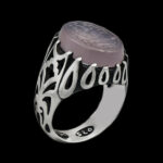 انگشتر عقیق کبود نقره مردانه طرح یارقیه (س) - Image 5