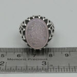 انگشتر عقیق کبود نقره مردانه طرح یارقیه (س) - Image 2