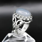 انگشتر عقیق کبود نقره مردانه طرح یزداد - Image 3