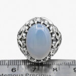 انگشتر عقیق کبود نقره مردانه طرح یزداد - Image 4