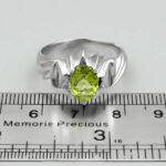 انگشتر زبرجد الماس تراش دست ساز نقره مردانه طرح ماهانا - Image 2