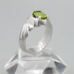 انگشتر زبرجد الماس تراش دست ساز نقره مردانه طرح ماهانا - Image 3