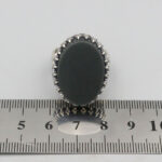 انگشتر یشم نقره مردانه طرح ستار - Image 3