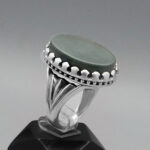 انگشتر یشم نقره مردانه طرح بهرام - Image 2