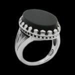 انگشتر یشم نقره مردانه طرح بهرام