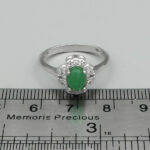 انگشتر یشم نقره زنانه طرح فرنوش - Image 2