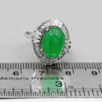 انگشتر یشم نقره زنانه طرح همارا - Image 3