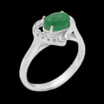 انگشتر یشم نقره زنانه طرح صوفیا