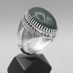 انگشتر یشم نقره مردانه طرح فاخر عماد - Image 3