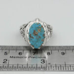 انگشتر فیروزه نیشابوری نقره دست ساز مردانه طرح فاخر شهریار - Image 3