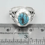 انگشتر فیروزه نیشابوری نقره مردانه دست ساز طرح کیان - Image 2