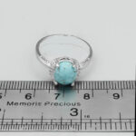 انگشتر فیروزه نیشابوری نقره زنانه طرح نازنین - Image 3