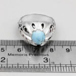 انگشتر فیروزه نیشابوری نقره دست ساز مردانه طرح آرین - Image 4