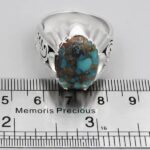 انگشتر فیروزه نیشابوری نقره دست ساز مردانه طرح فاخر غفار - Image 3